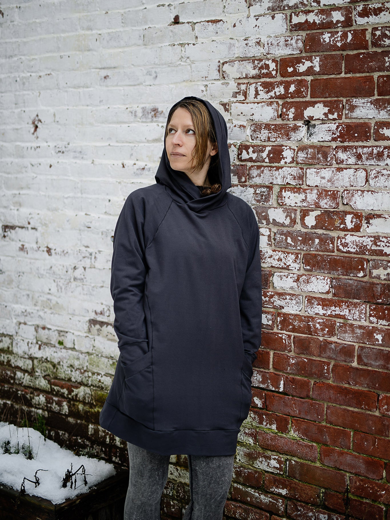 maeve hooded pullover in carbon