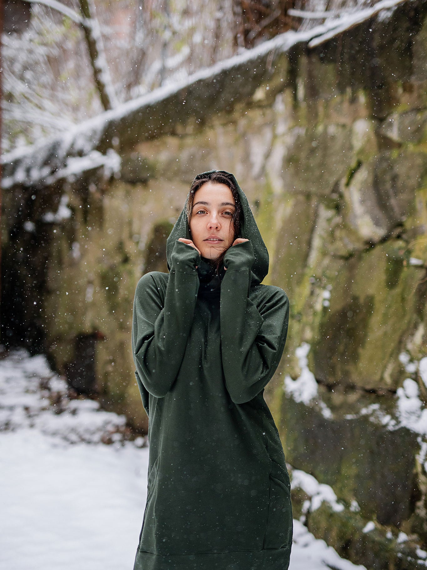 maeve hooded pullover in fir