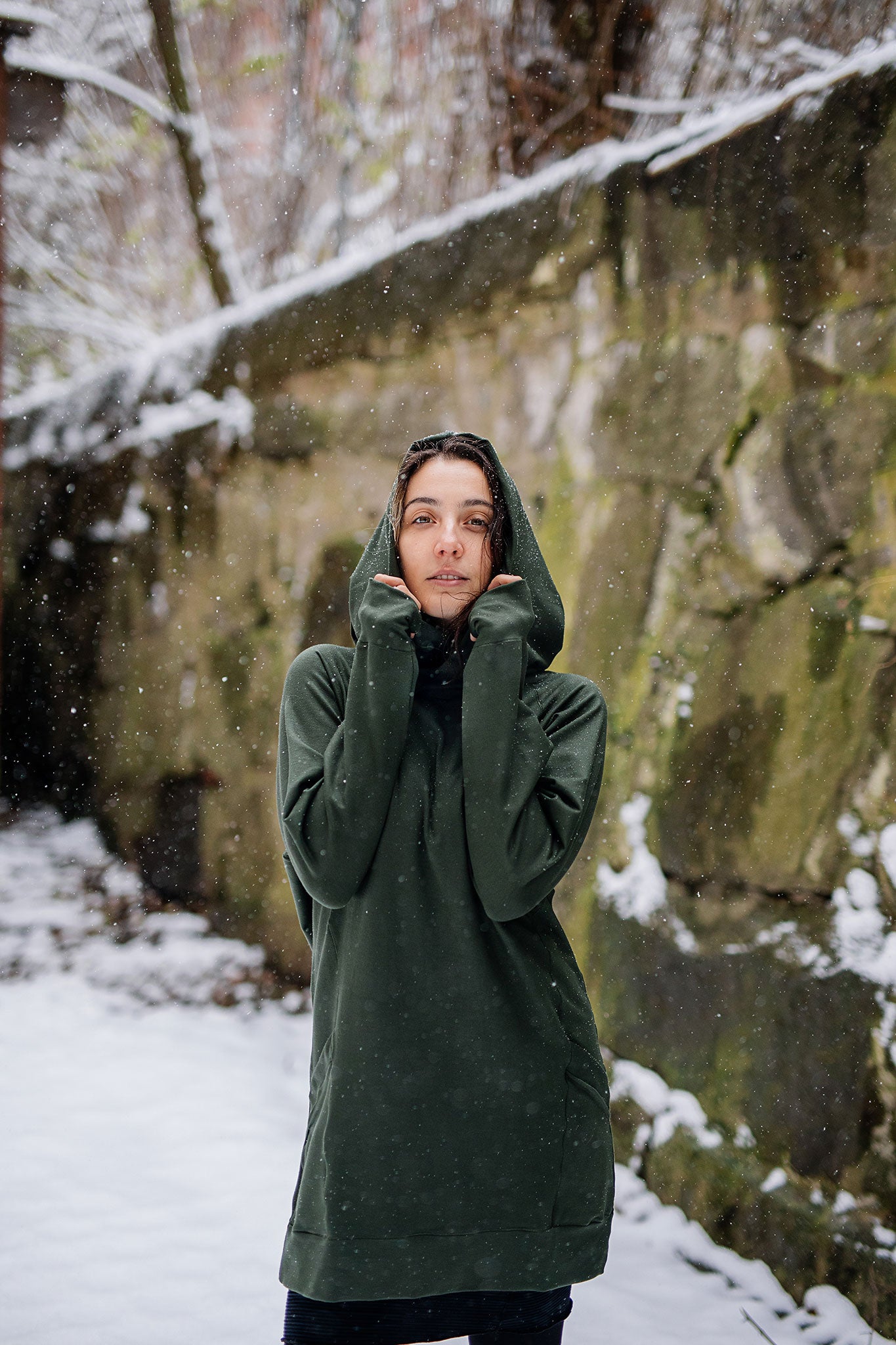 maeve hooded pullover in fir