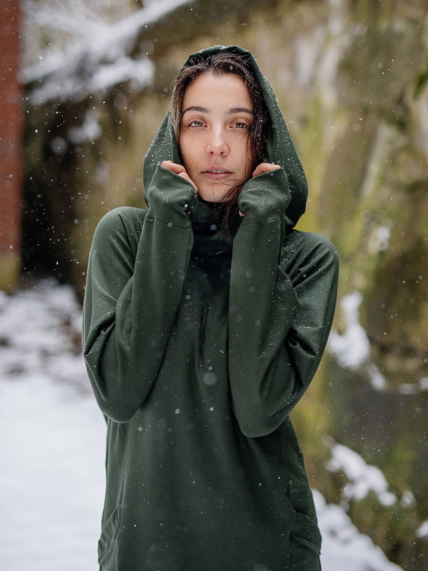 maeve hooded pullover in fir