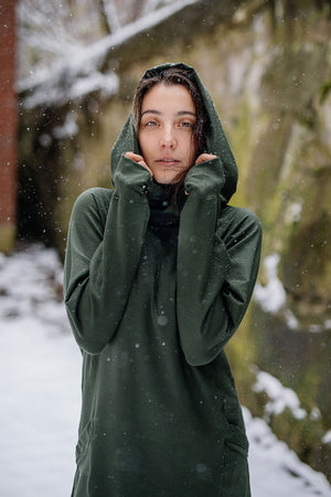 maeve hooded pullover in fir