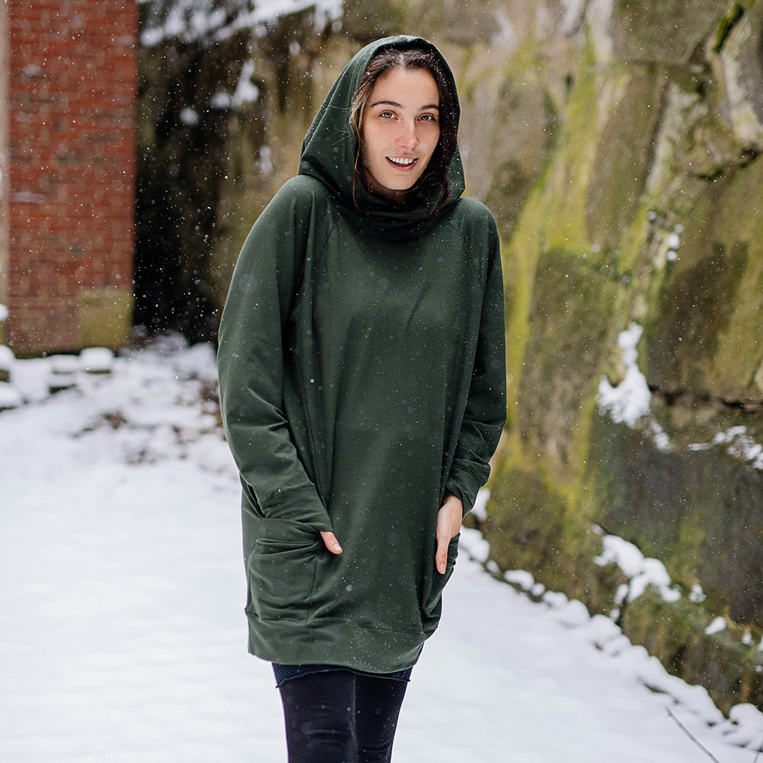 maeve hooded pullover in fir