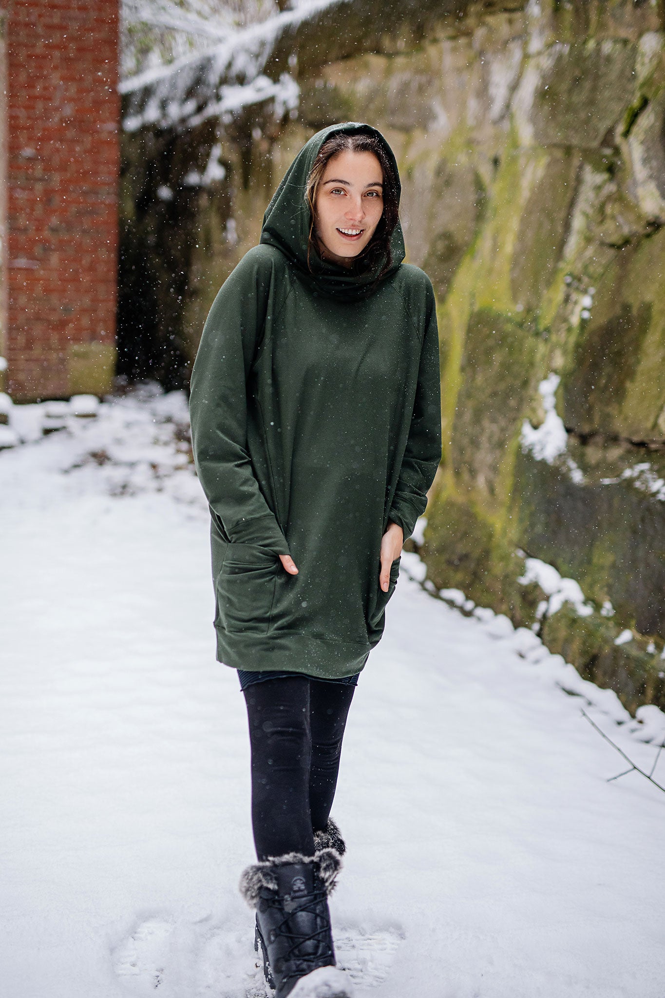 maeve hooded pullover in fir