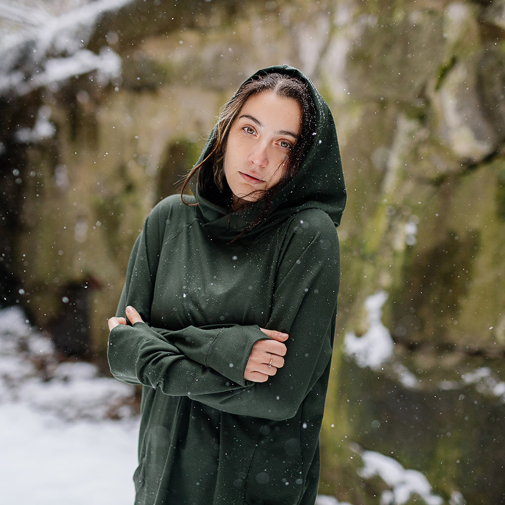 maeve hooded pullover in fir