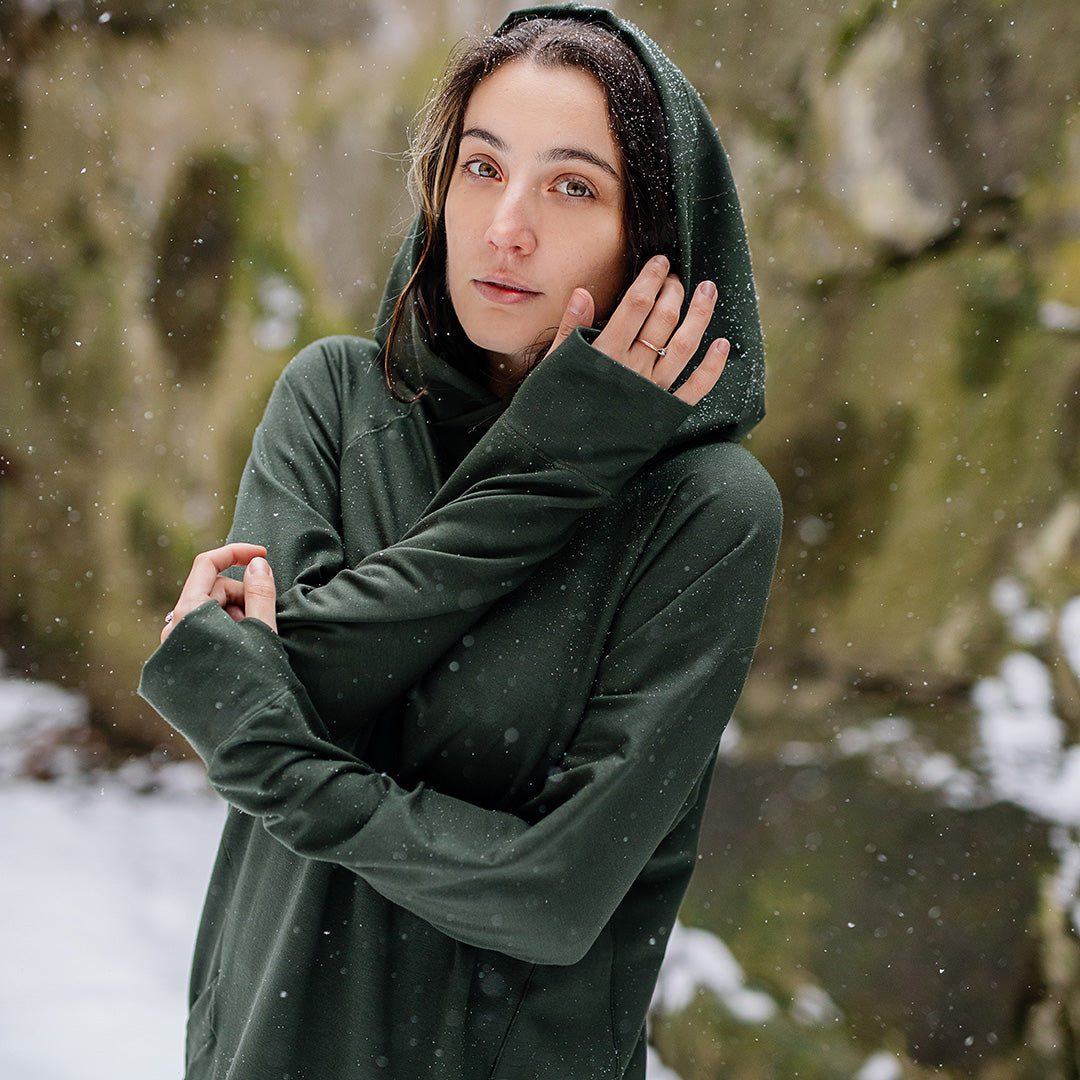 maeve hooded pullover in fir