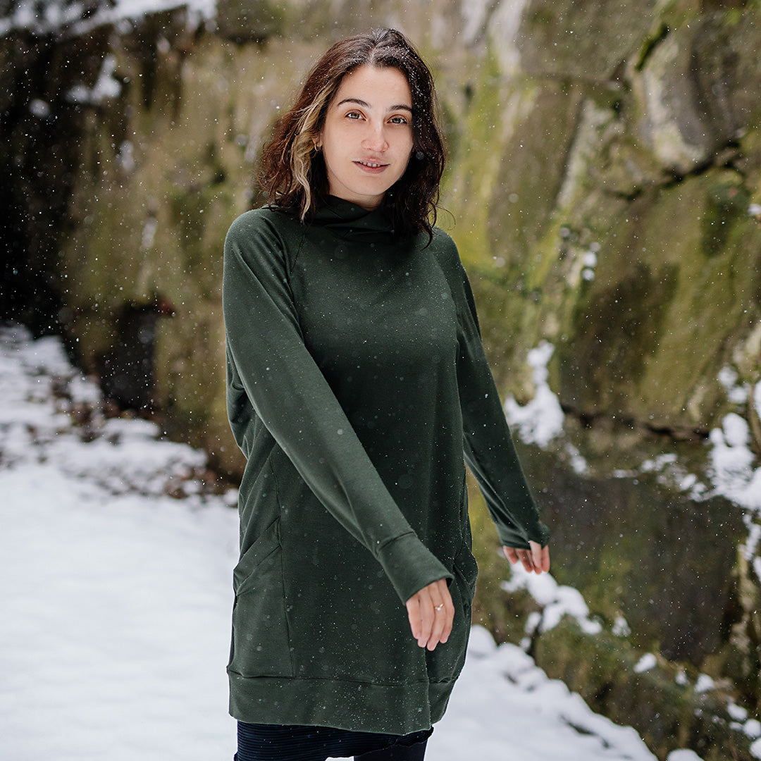 maeve hooded pullover in fir
