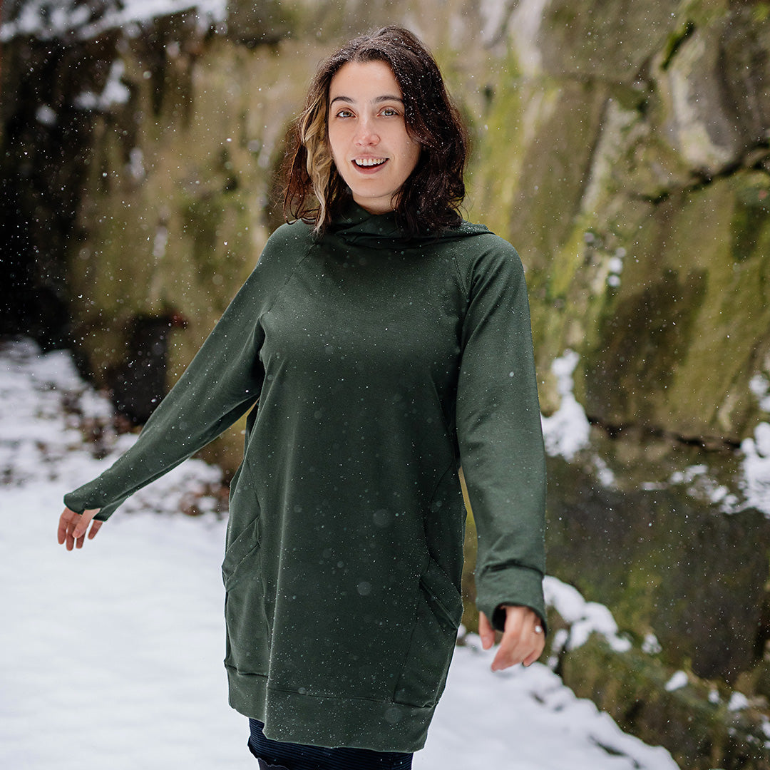 maeve hooded pullover in fir