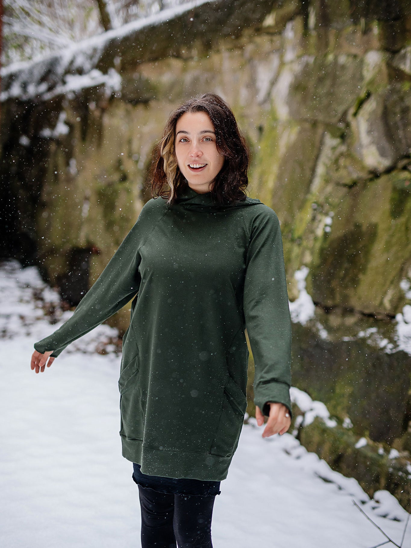 maeve hooded pullover in fir