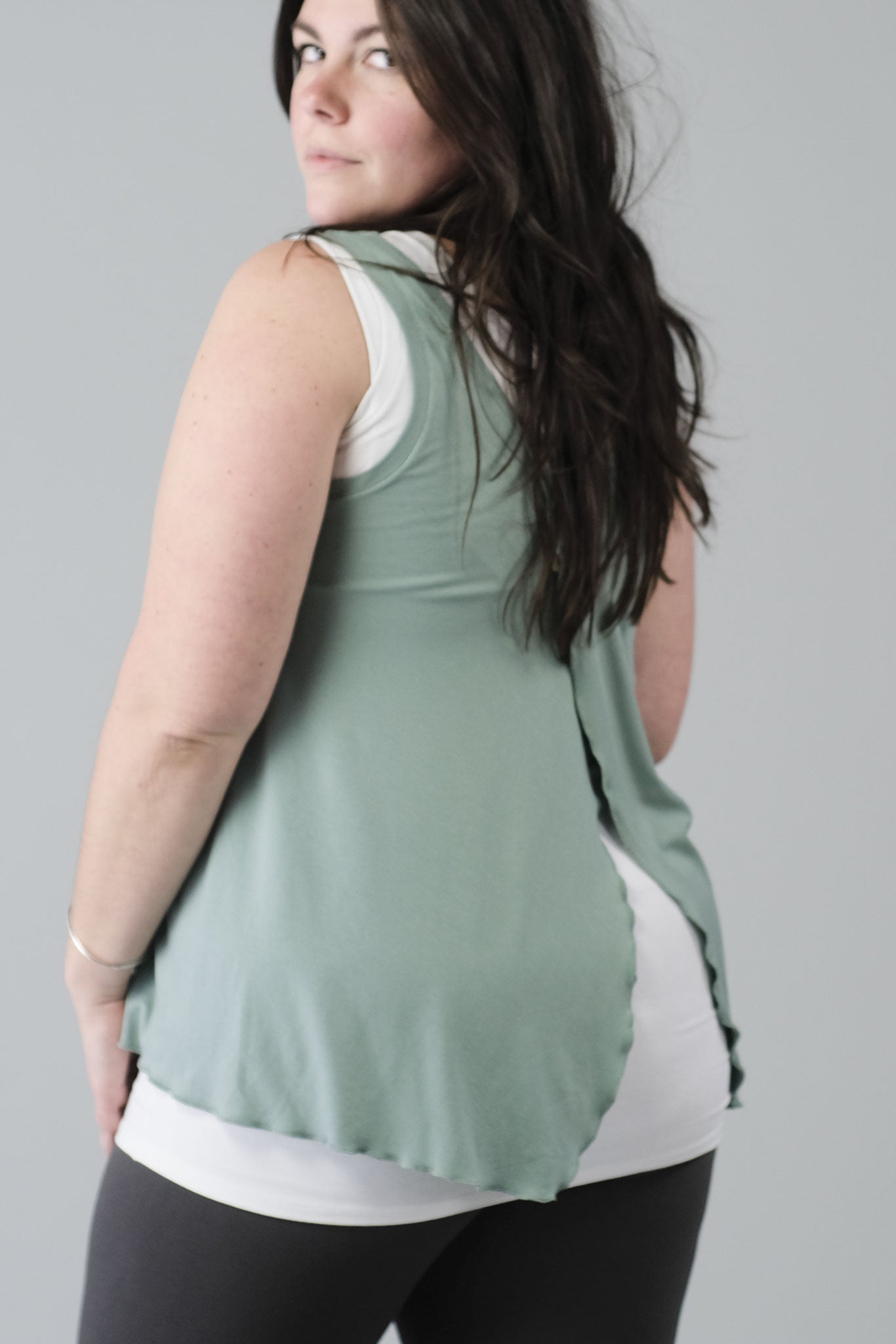 tulip in tissue glass over core in white 