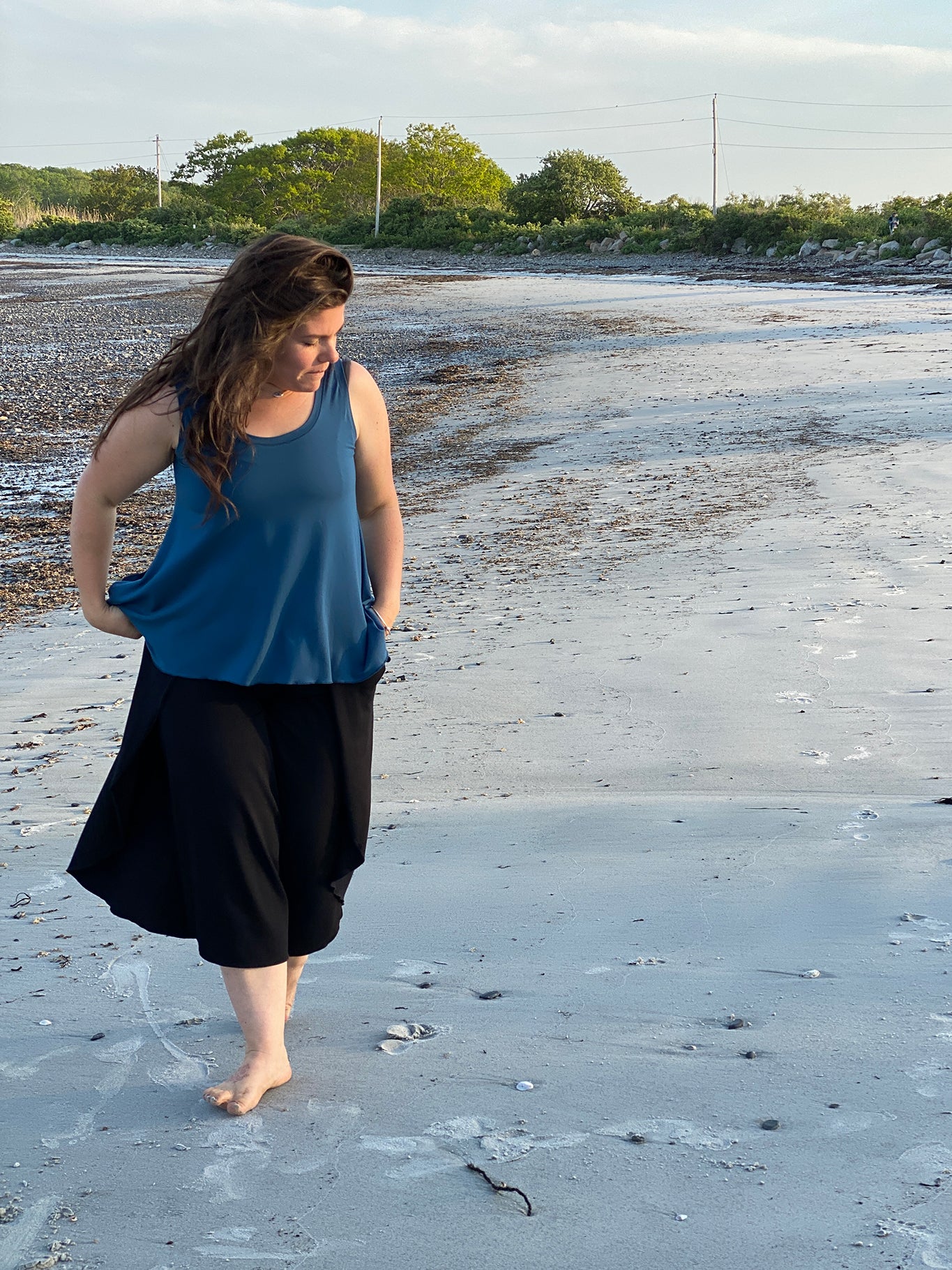 tulip in tissue lake + petal in black