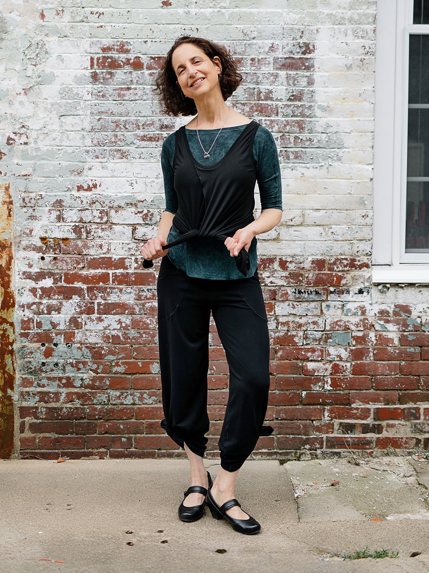 suger® tulip tank in black styled over the blue mineral rose top