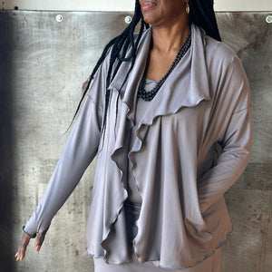 angelrox® wifey tank mini dress in moon styled with river moon