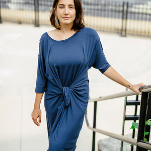 tide dress in navy--cinch in front for instant chic 