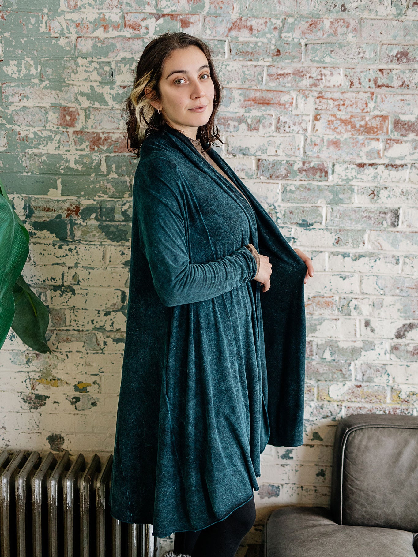 garden coat in blue mineral