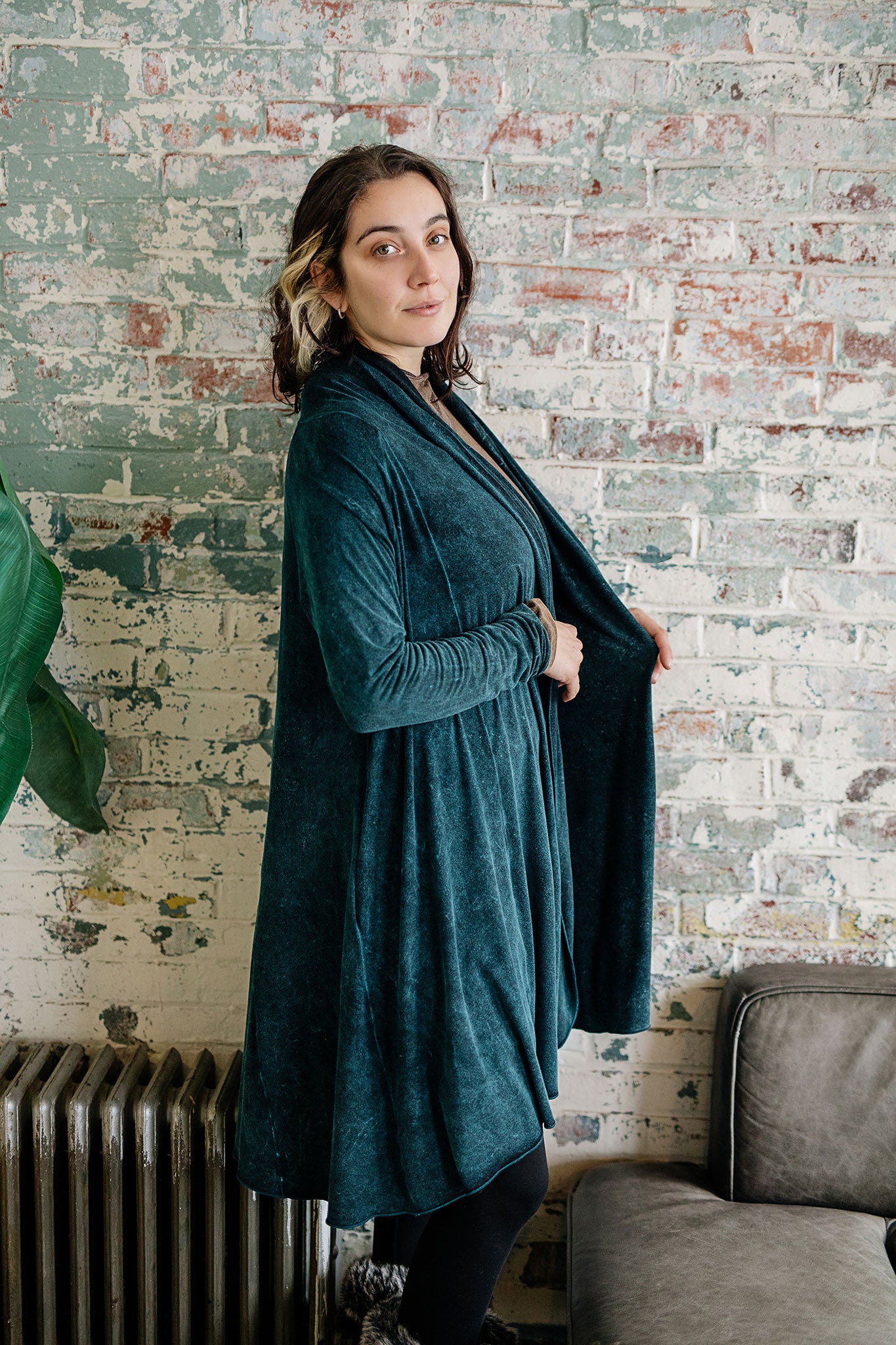 garden coat in blue mineral