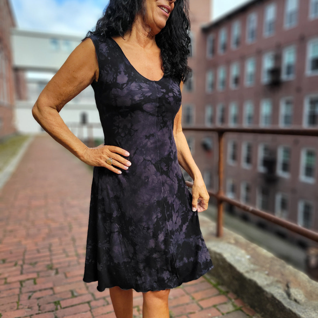 flare vneck dress in crush