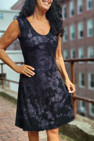 flare vneck dress in crush