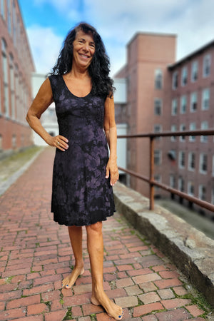 crush flare vneck dress