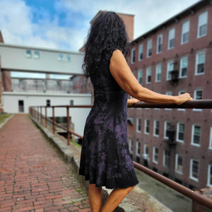 flare vneck dress in crush