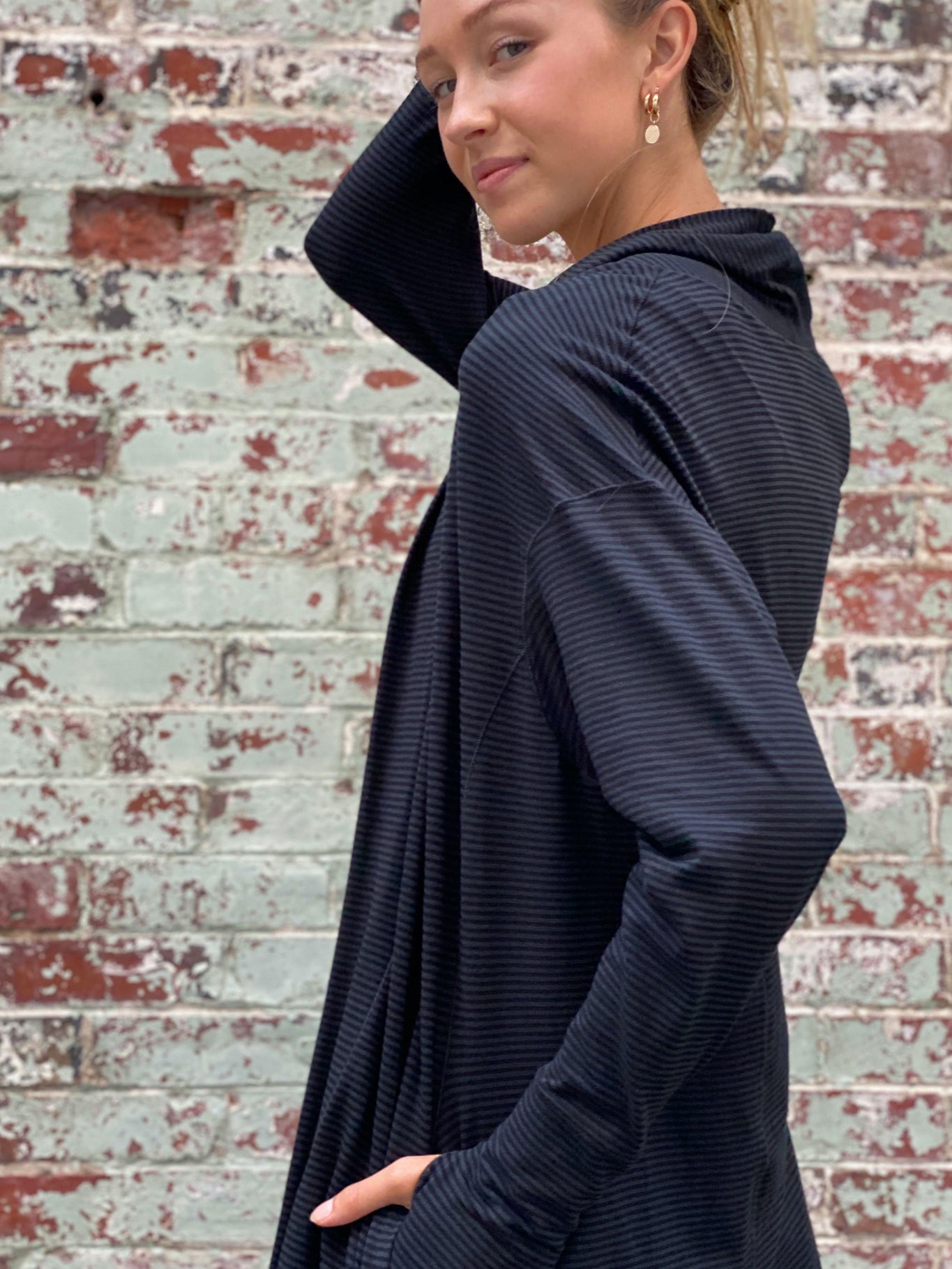 subtle black stripe coco blazer