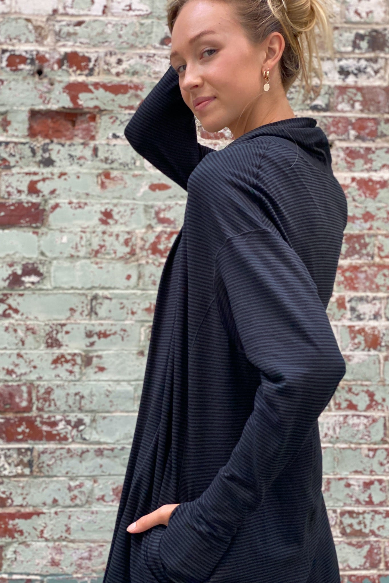 subtle black stripe coco blazer