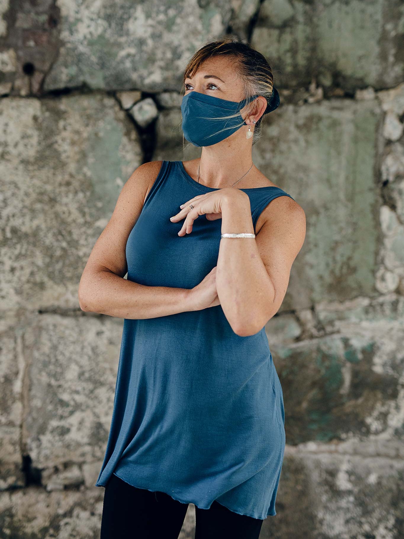 daisy tunic tank in ocean