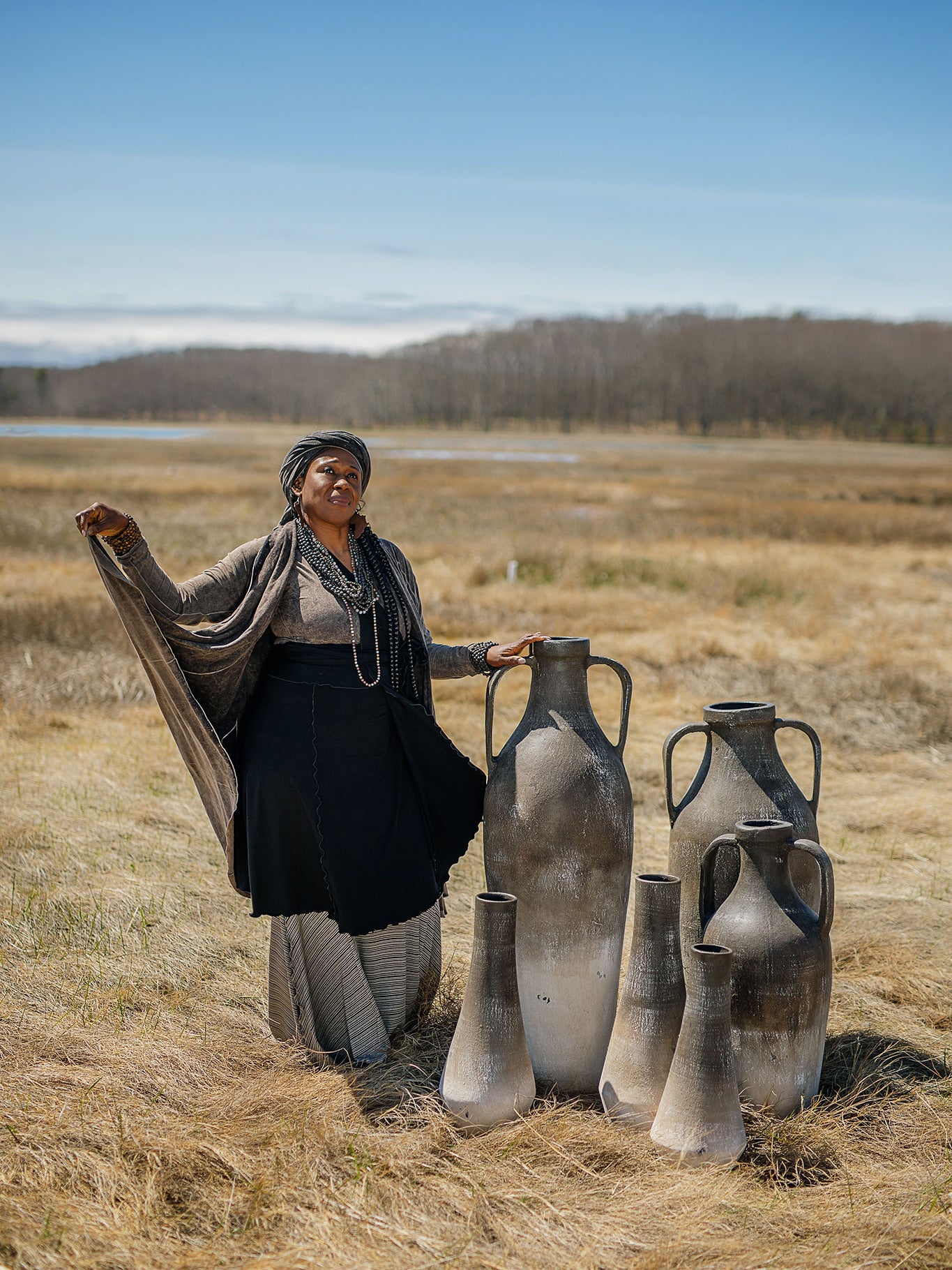 wrap dress skirt in black paired with mineral core + earth stripe lady flirt 