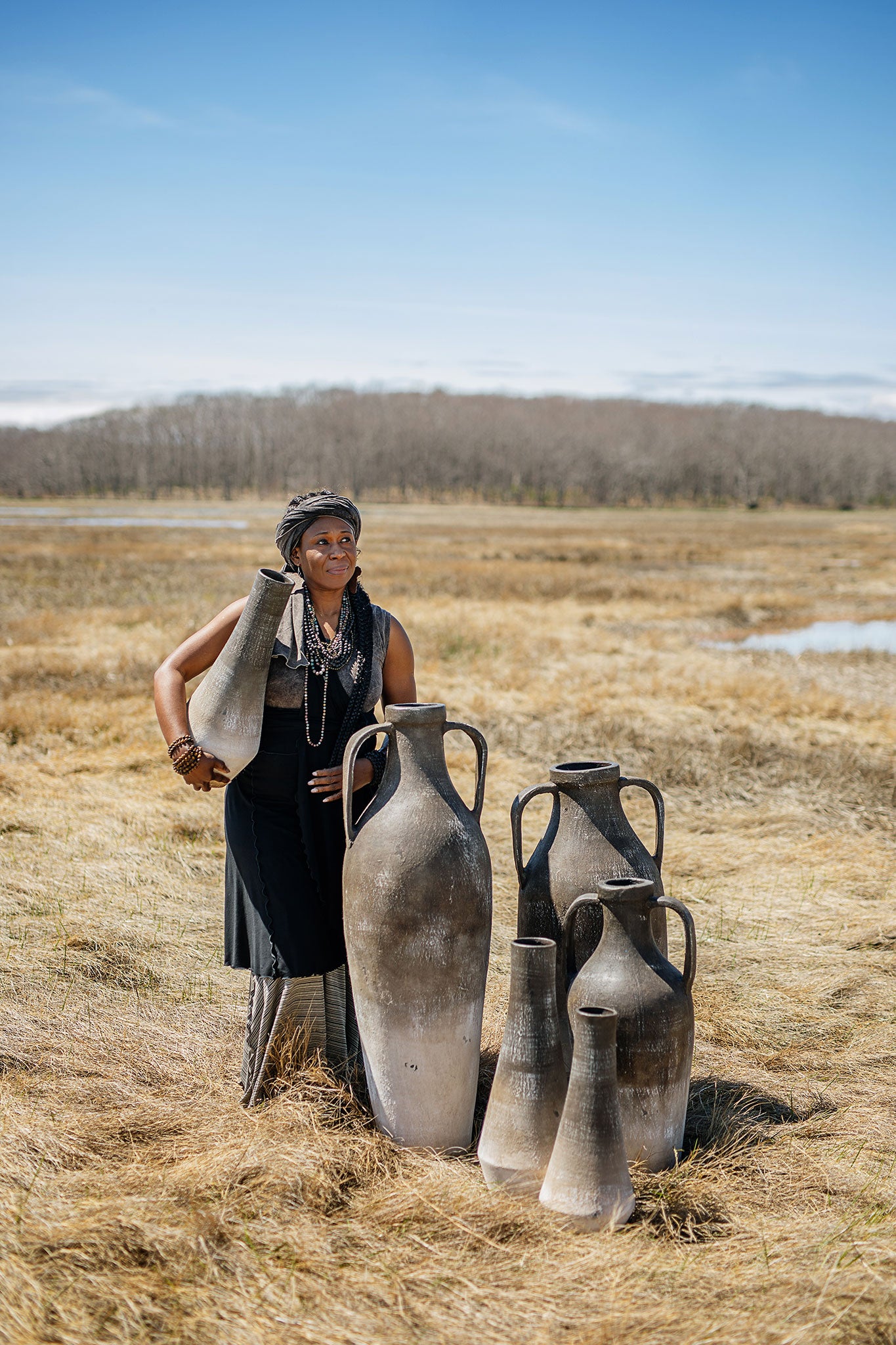 wrap dress skirt in black paired with mineral core + earth stripe lady flirt 