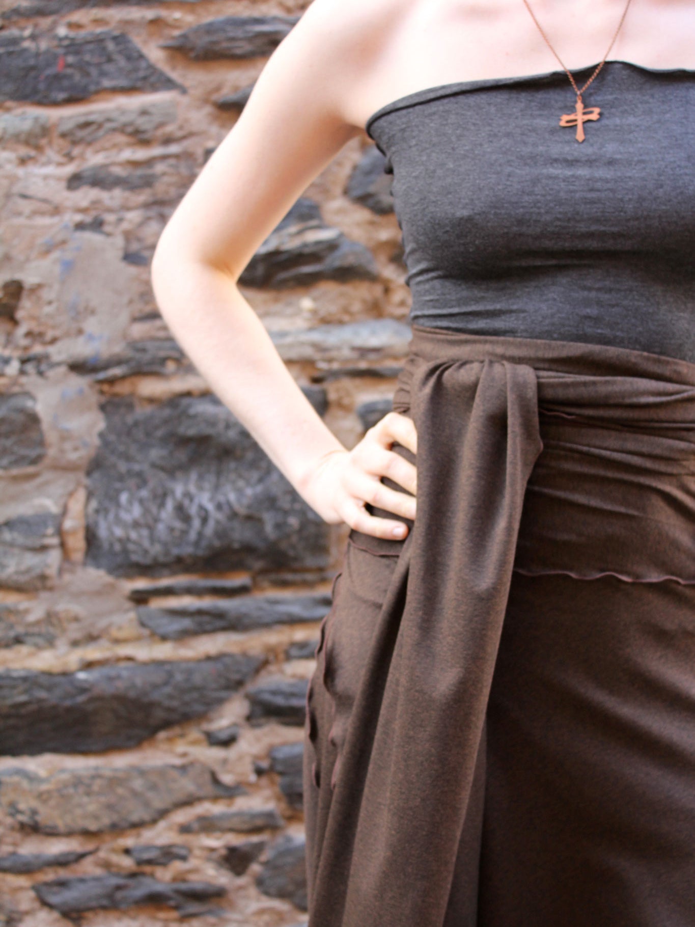 the wrap as a skirt in espresso