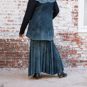 lady flirt in blue mineral worn as a skirt with blue mineral cardi jacket