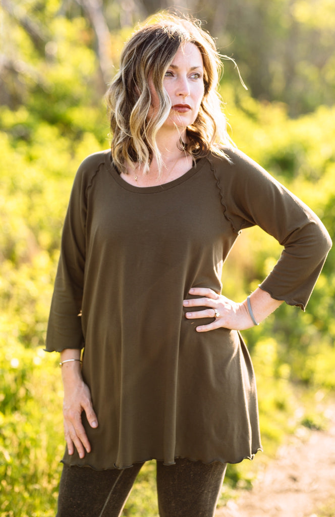 swing top in olive