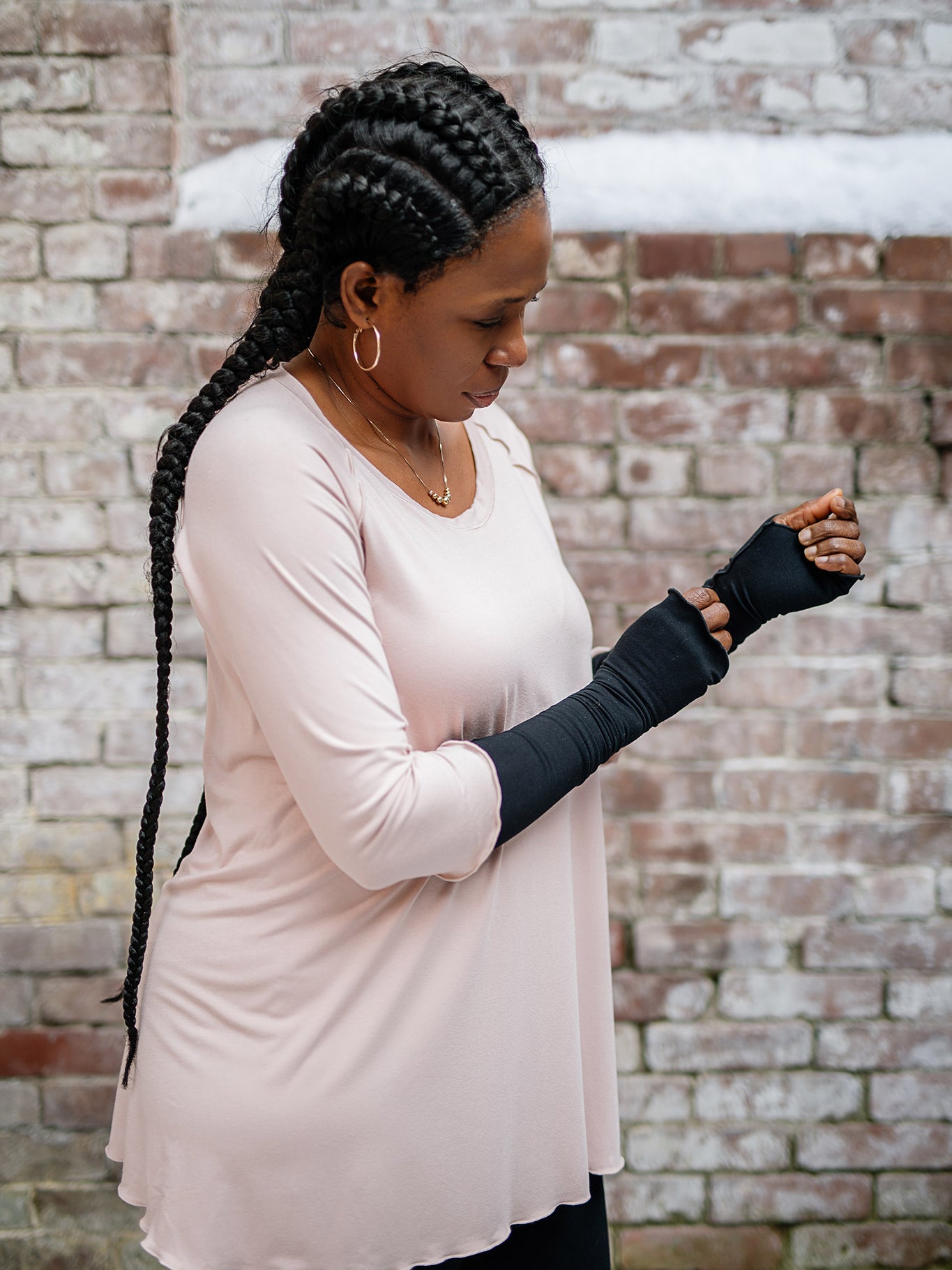 opera sleeves in black with swing top in ballet