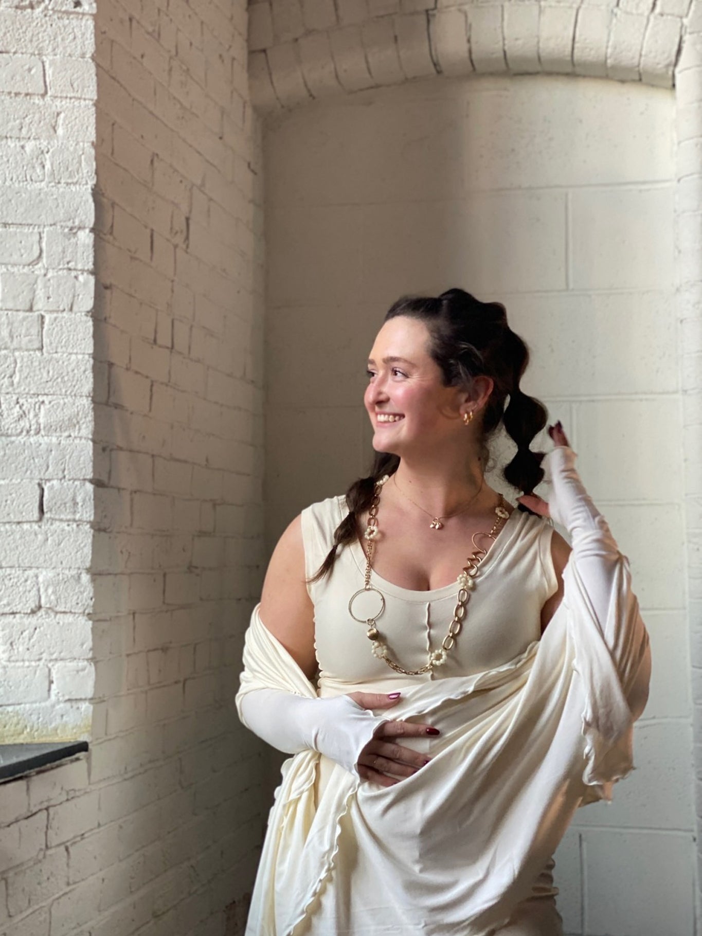 angelrox® goddess dress in milk