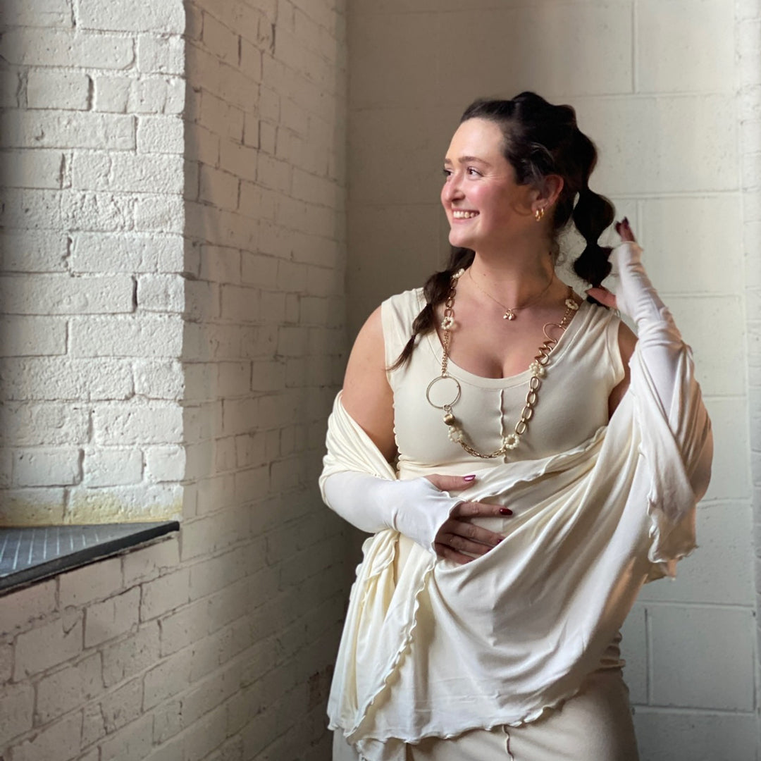 goddess dress in milk