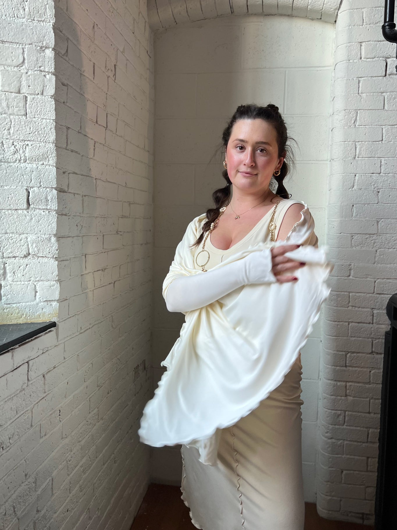 angelrox® goddess dress in milk