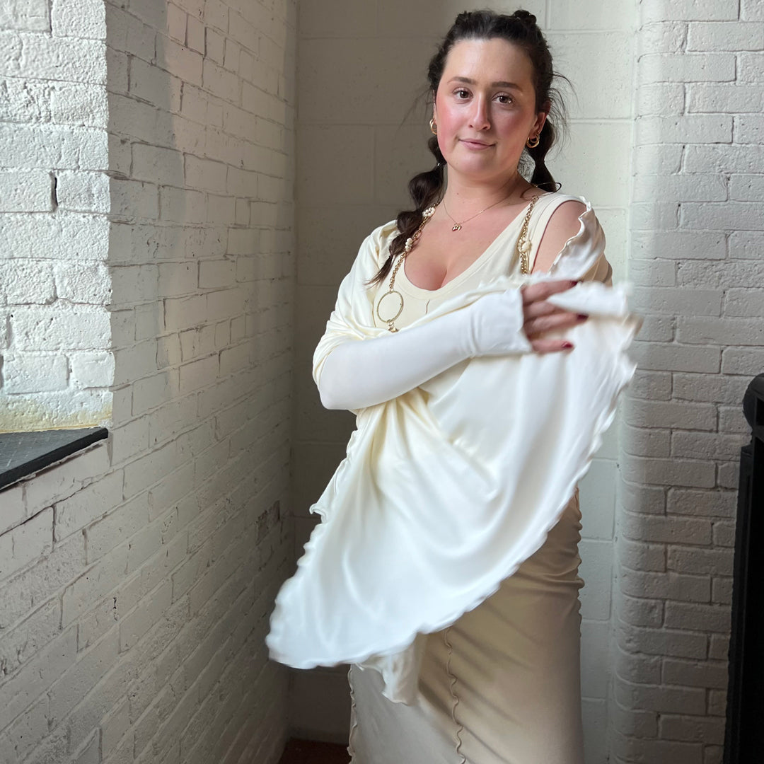 angelrox® goddess dress in milk