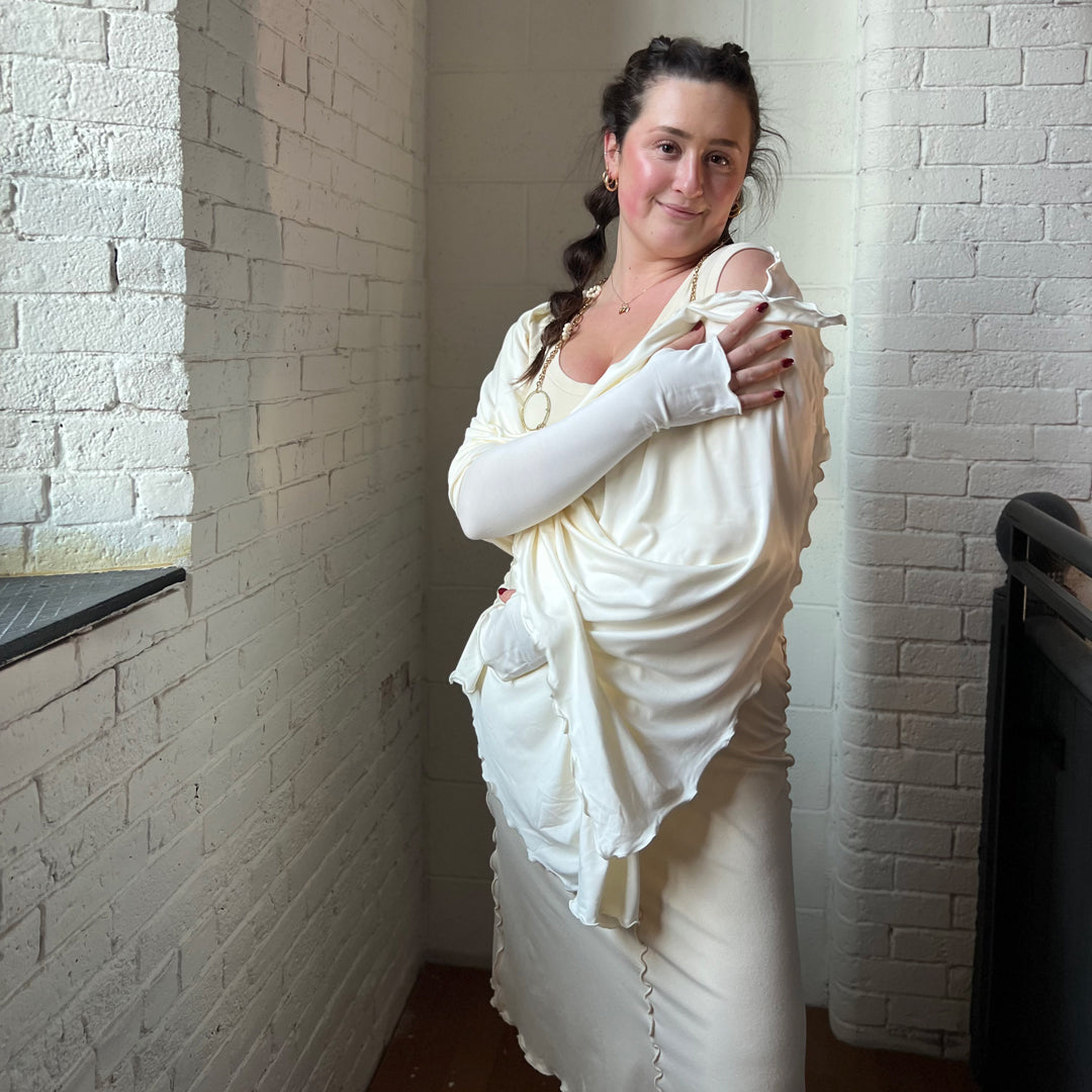 goddess dress in milk