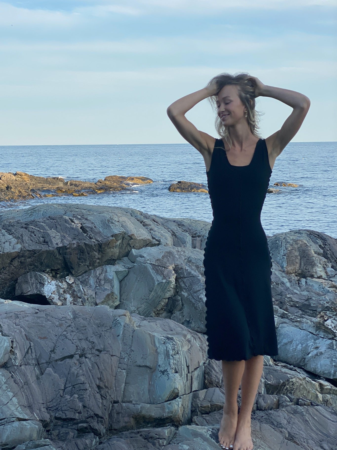 goddess dress in black