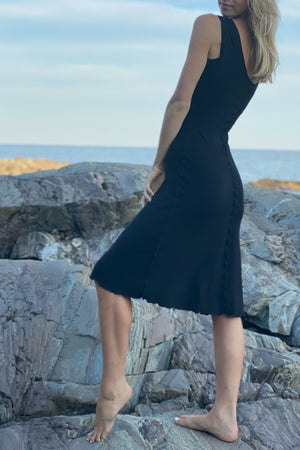 goddess dress in black