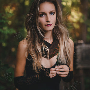 goddess dress in subtle black 