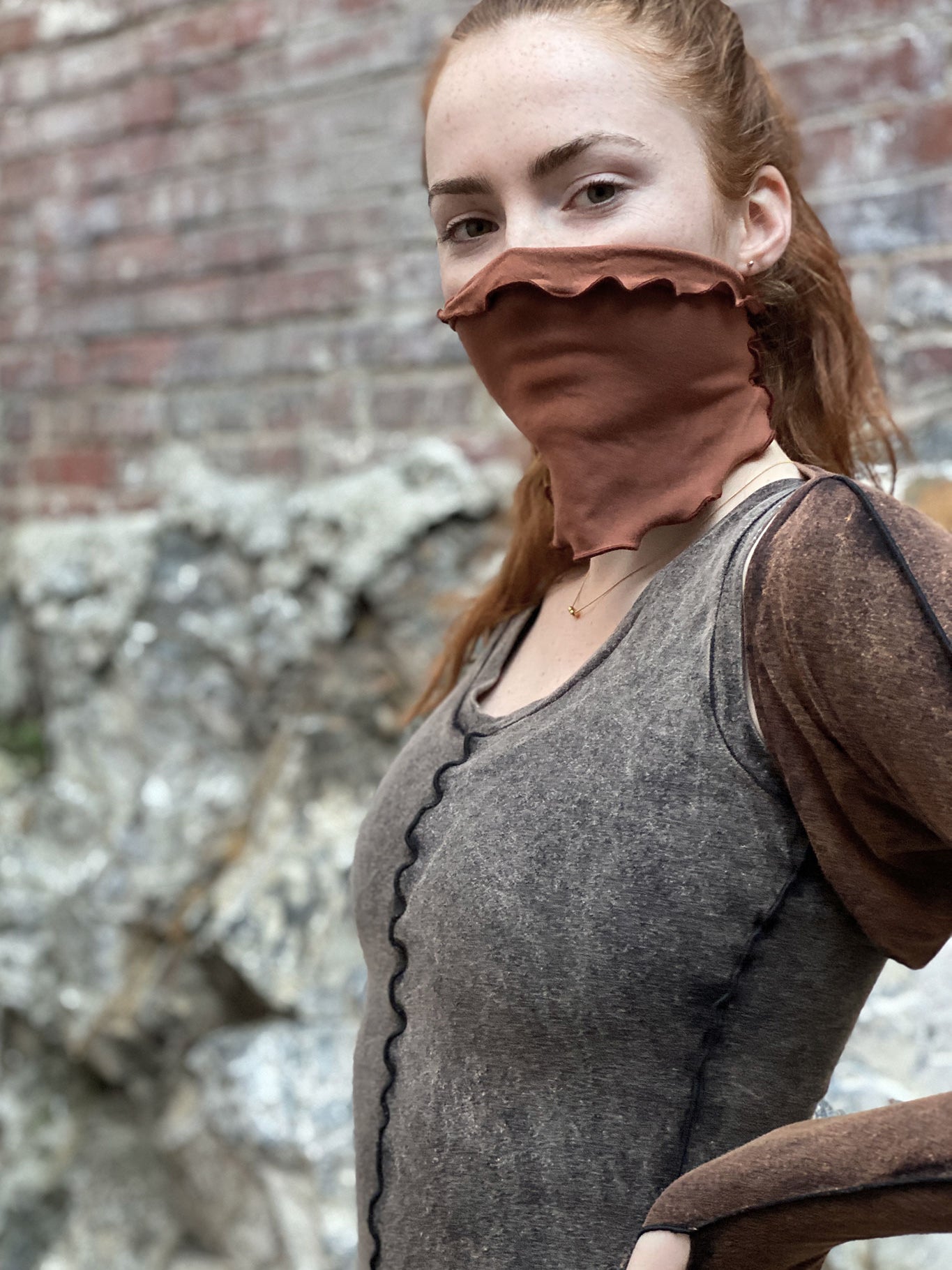 spice mineral shrug with our honey band + mineral goddess