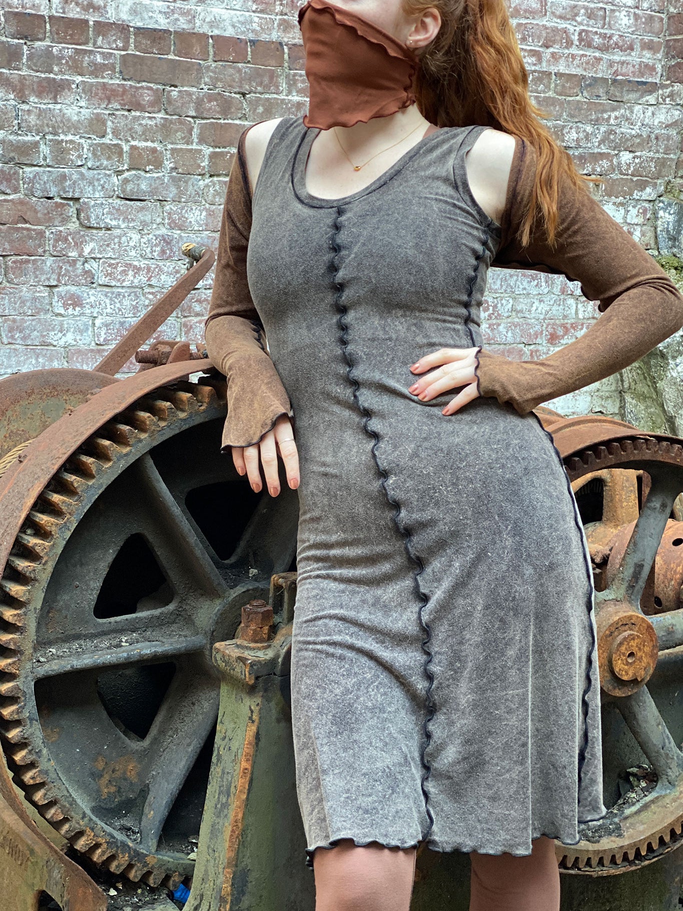 spice mineral shrug with our honey band + mineral goddess