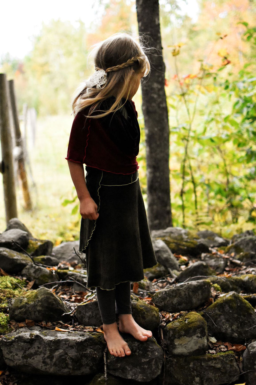 Falda envolvente para niña, chaleco tipo chal, top para playa