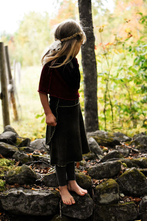 Falda envolvente para niña, chaleco tipo chal, top para playa