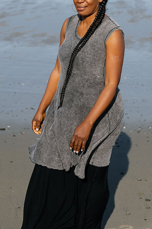 glow dress in black stitch mineral worn over lady flirt in black worn as a skirt