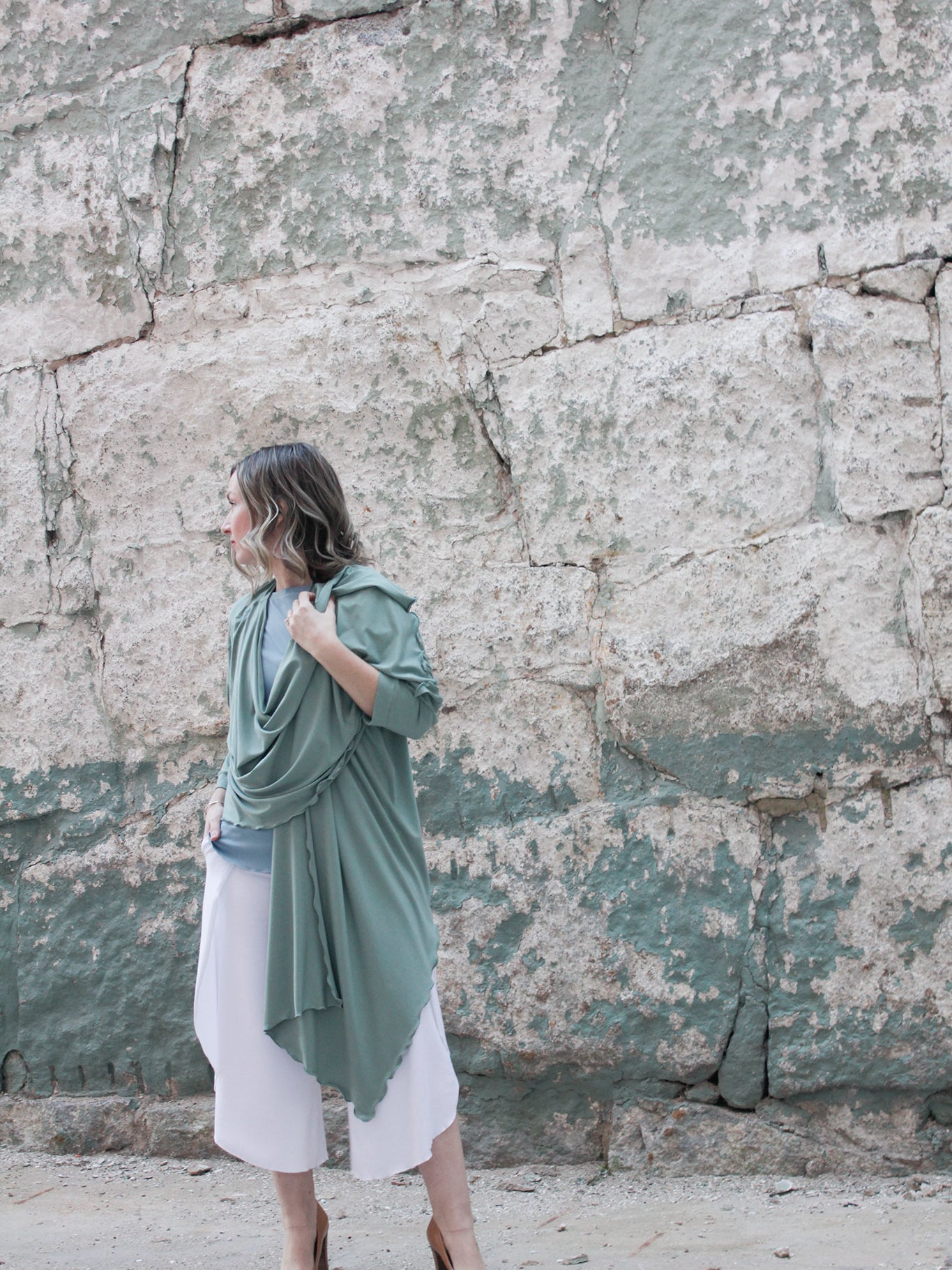 prima in tissue glass + rose in rain + petal pant in white 