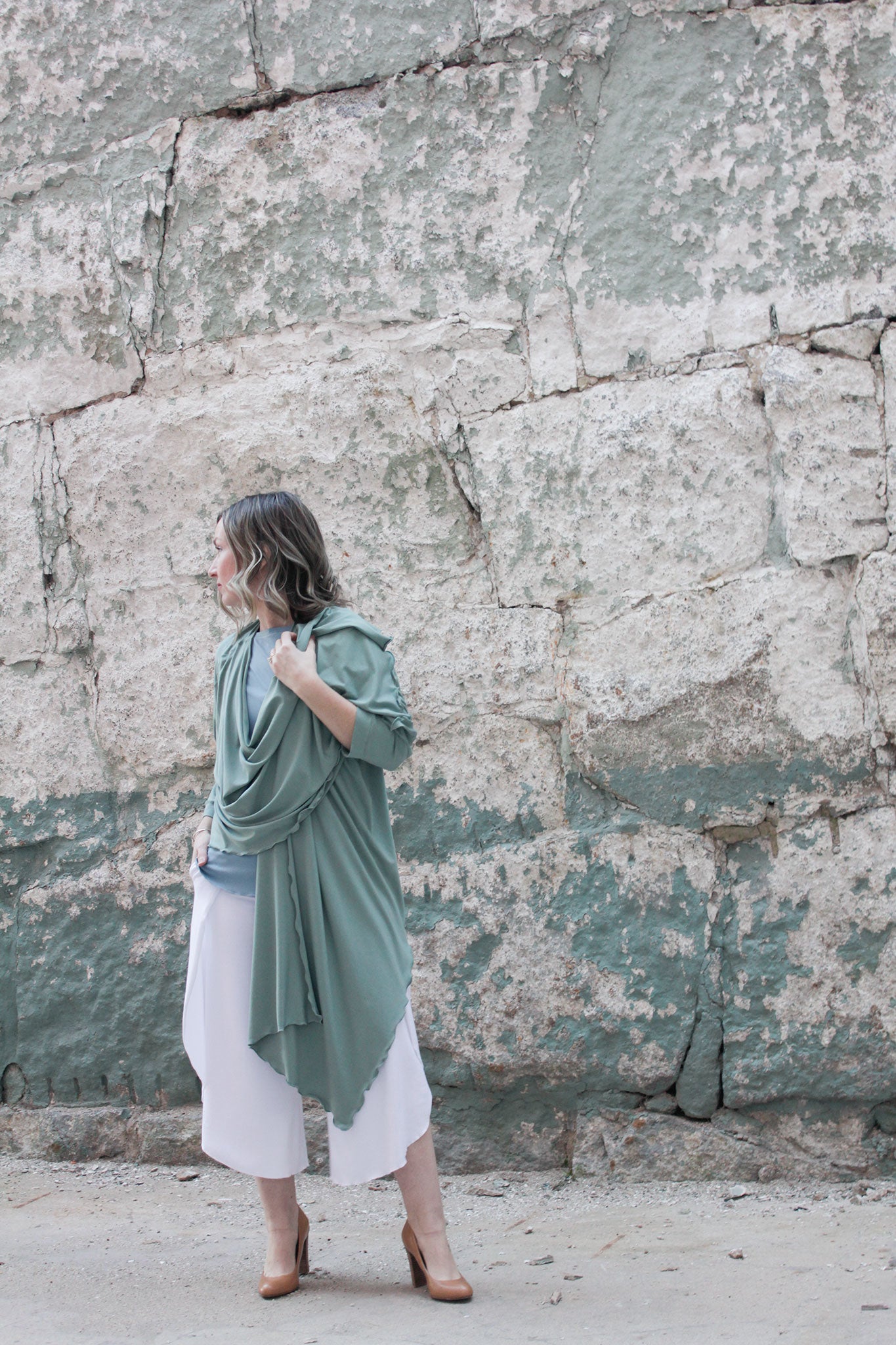 prima in tissue glass + rose in rain + petal pant in white 