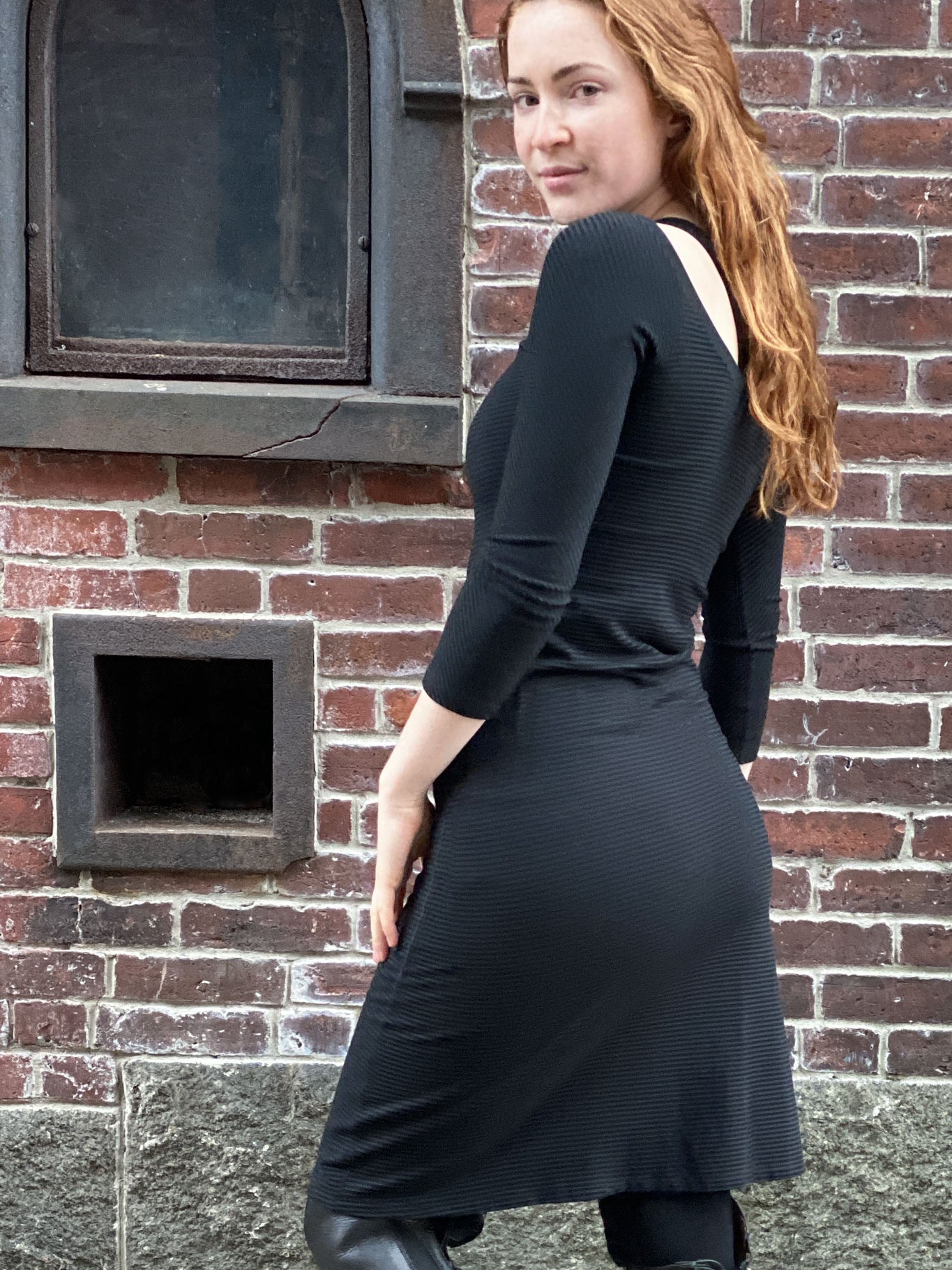 the noble dress flatters + shapes