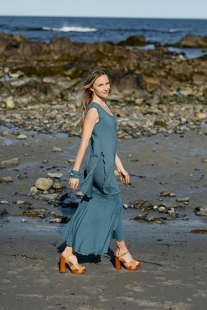 doublet layer top in ocean paired with ocean flirt as a skirt