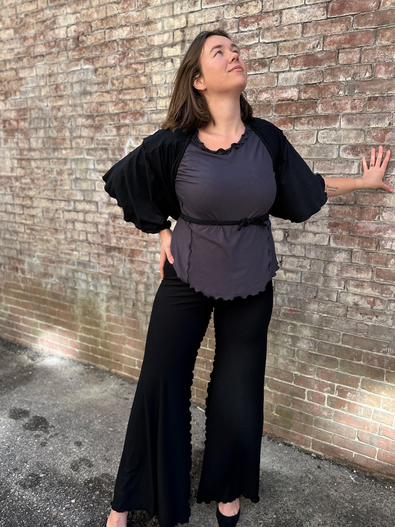 flutter jacket in subtle black 